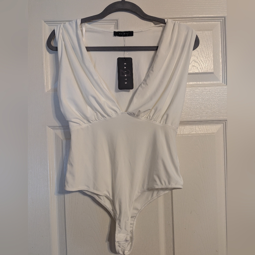 21 Saints Elegant White Bodysuit NWT